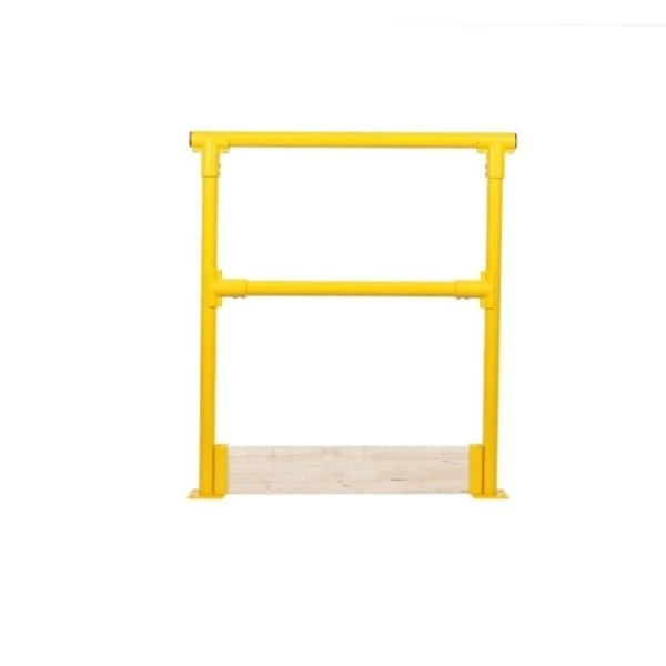 Barierka techniczna z poprzeczką i odbojnicą drewnianą