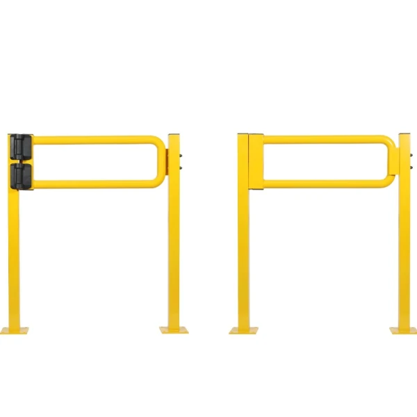 Barierka techniczna uchylna z dodatkowym słupkiem skręcana